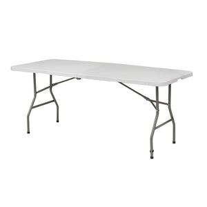 Folding Catering Table & 4 Folding Leather Chairs