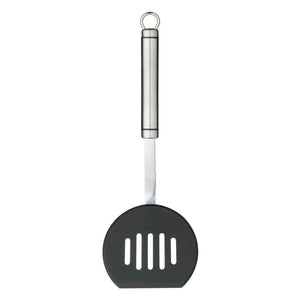 KitchenCraft Oval Handled Stainless Steel Non-Stick Half Round Turner | KCPROHTNS