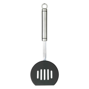 KitchenCraft Oval Handled Stainless Steel Non-Stick Half Round Turner | KCPROHTNS