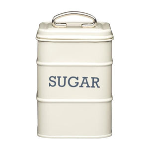 Living Nostalgia Metal Sugar Caddy Tin - Antique Cream | LNSUGARCRE