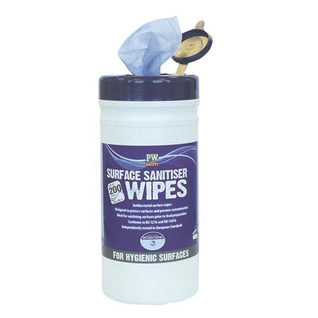 Portwest Surface Sanitiser Disinfectant Wipes 200 Pack | IW50BLU