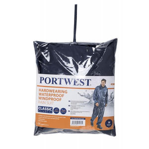 Portwest L440 PVC Coated Rain Suit - Navy