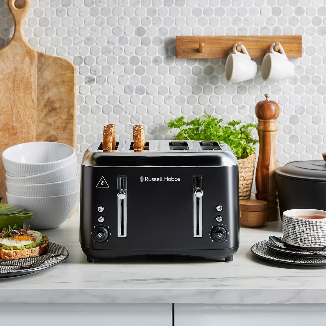 Russell Hobbs Addison 4 Slice Toaster - Matte Black | 27740