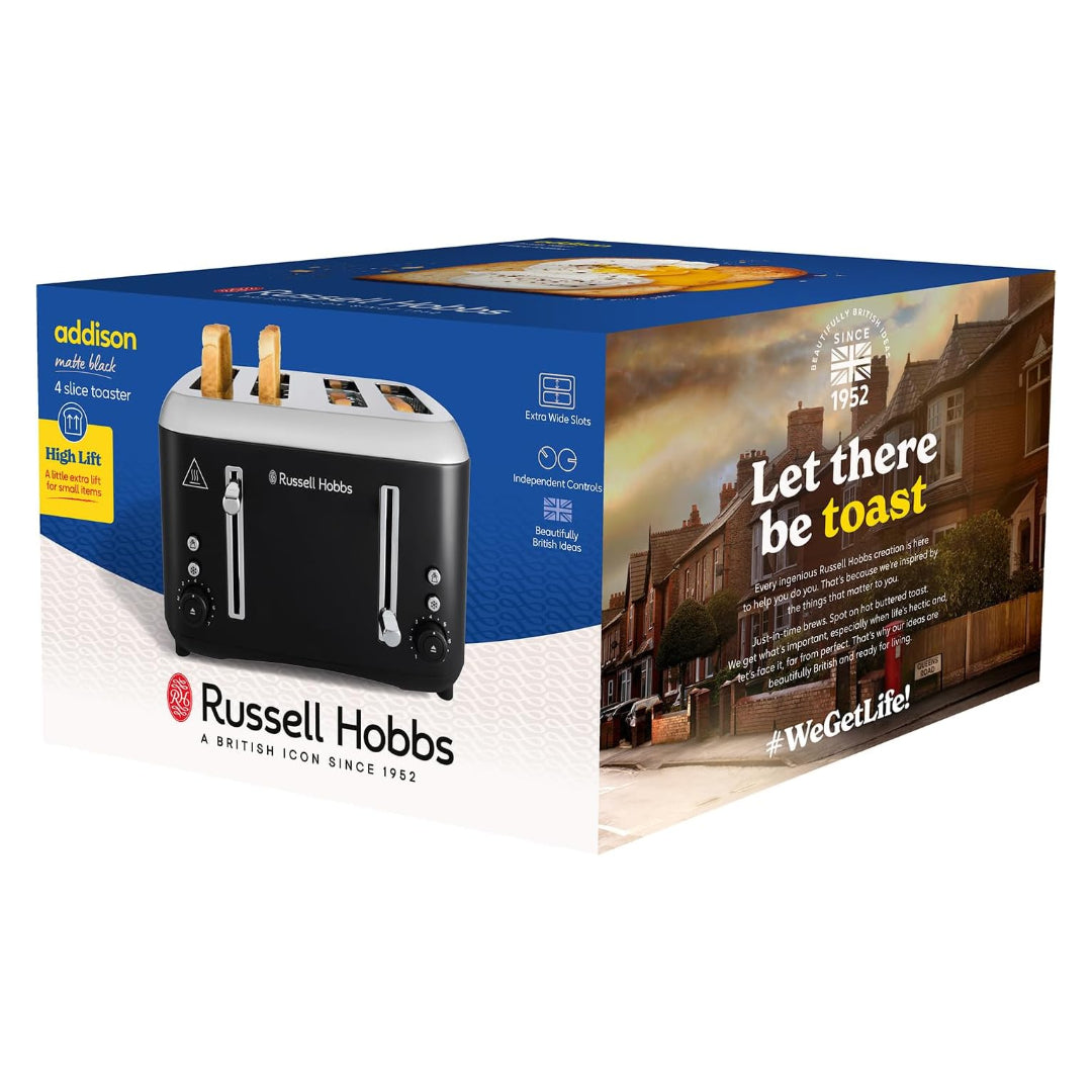 Russell Hobbs Addison 4 Slice Toaster - Matte Black | 27740