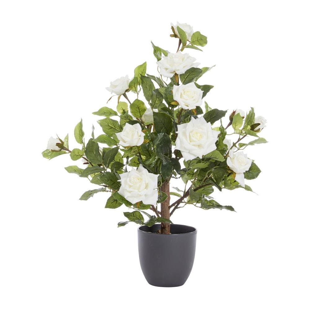 Faux Decor 60cm Artificial Rose Tree - White | Faux Plant – Heavins