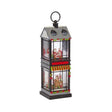 Decorative lantern with Christmas scene on a white background