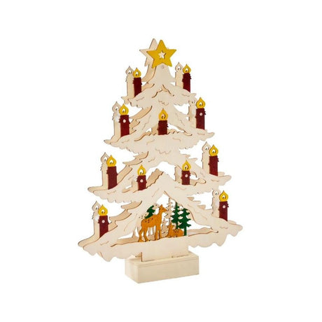 Three Kings InLit Wooden Candle Tree
