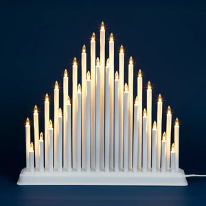 Premier Modern 33 Light Candle Bridge Tower - White | FLI191002