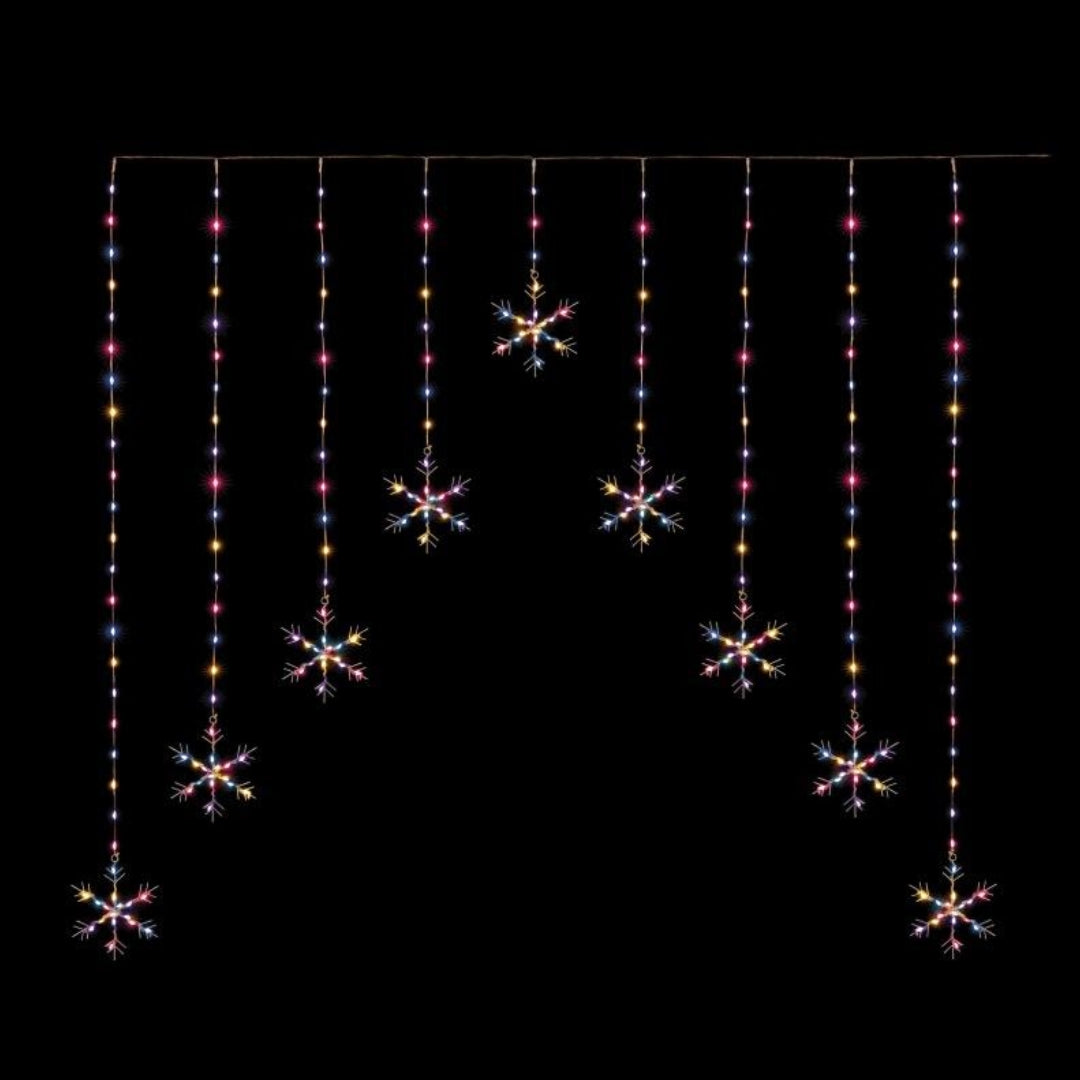 Premier 267 LED Flexibrights Snowflake Curtain Light 1.2m x 1.2m - Rainbow | LV24368RBW