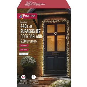 Premier 440 LED Supabrights Door Garland 5.5 Metre - Warm White | LV243723WW