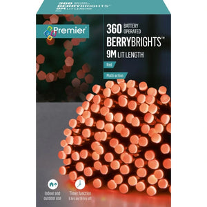 Premier 360 Multi-Action LED BerryBrights Chrsitmas Lights - Red&nbsp;