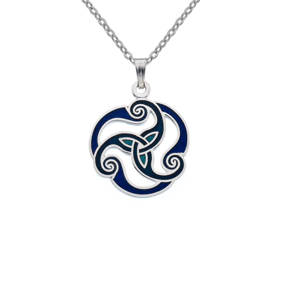Sea Gems Celtic Triskele Pendant Blue / Turquoise - Enamel | 3137BTQ
