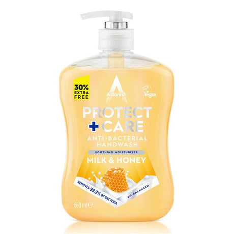 Astonish Protect & Care Liquid Handwash 600ml - Milk & Honey | C4750