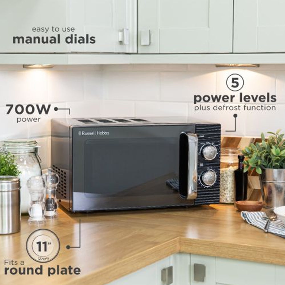 Russell Hobbs Inspire Compact Manual Microwave - Black | RHM1731B/RH