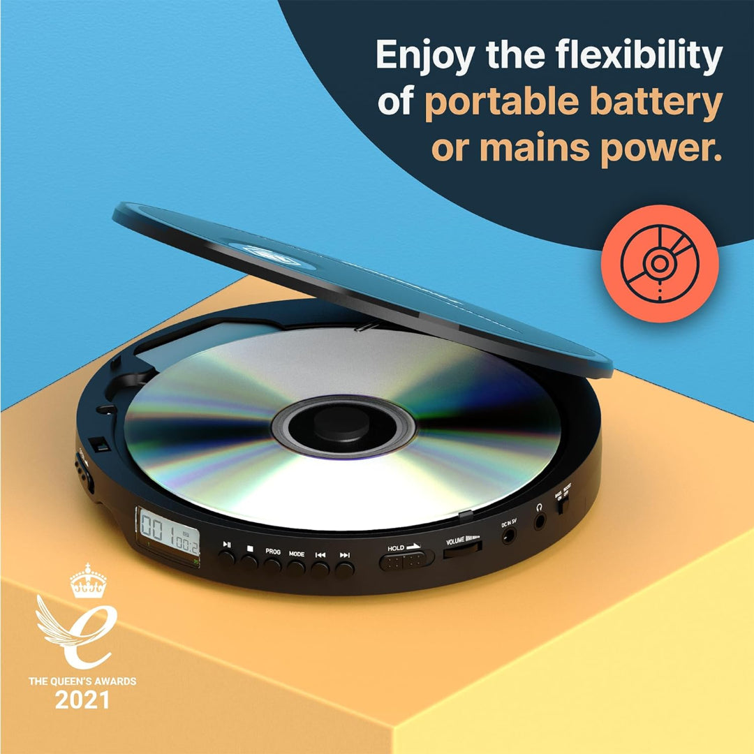 Oakcastle CD10 Portable CD Player - Black | 1000002586