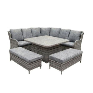 Norfolk Leisure Yates Large Corner Adjustable Outdoor Dining Set