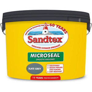 Sandtex Smooth Masonary Paint 10 Litre - Slate Grey | 5070385