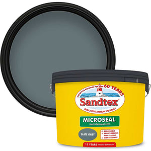 Sandtex Smooth Masonary Paint 10 Litre - Slate Grey | 5070385