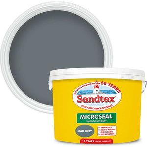 Sandtex Smooth Masonary Paint 10 Litre - Slate Grey | 5070385