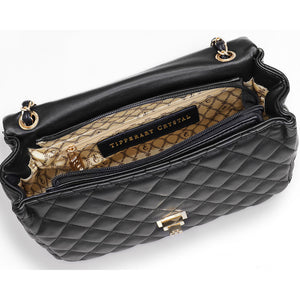 Tipperary Crystal Quilted Shoulder Bag Palermo Handbag - Black | 123489