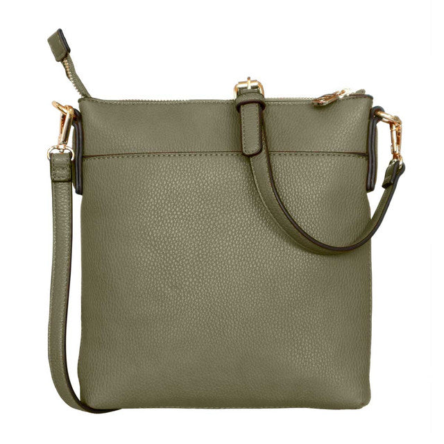 Tipperary Crystal The Chelsea Cross Body Pouch Handbag - Olive | 130388