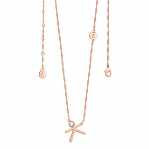 Tipperary Crystal Letter "K" Initial Necklace - Rose Gold | 141728