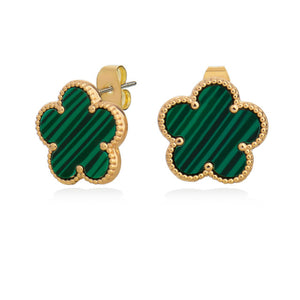 Tiperrary Crystal Le Fleur Green Pendant & Earrings