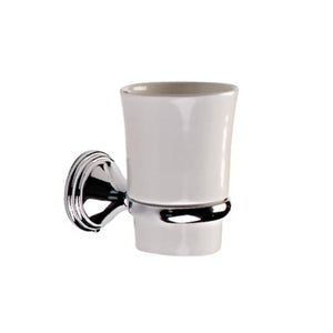 Tema Arno Tumbler Holder Chrome With Ceramic Tumbler | T88685