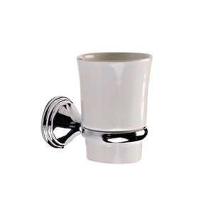 Tema Arno Tumbler Holder Chrome With Ceramic Tumbler | T88685