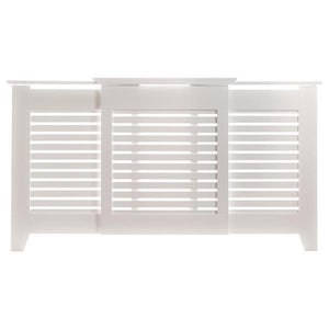 Tema Contempory Adjustable Radiator Cabinet Cover - White - Large | RCDCAD03W