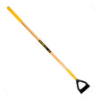 True Temper Basics Dutch Garden Hoe with wooden handle, yellow grip ends, and black metal triangular head on white background