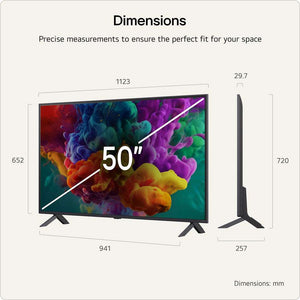 LG 50 Inch QNED Mini LED 4K Smart TV - Black | 50QNED86B6B.AEI