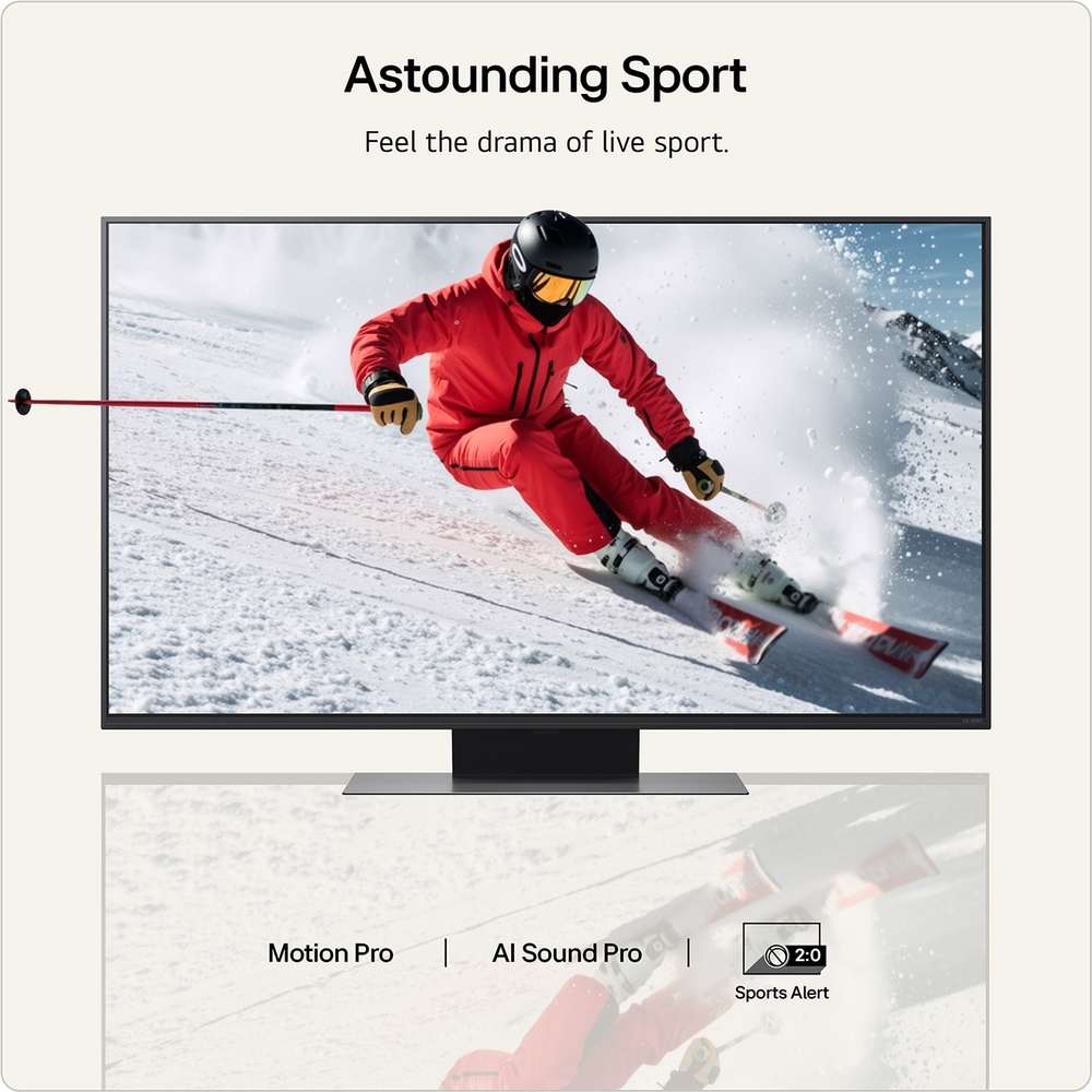 LG 50 Inch QNED Mini LED 4K Smart TV - Black | 50QNED86B6B.AEI