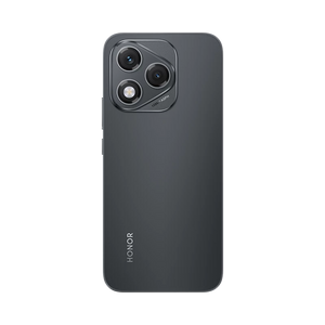 Honor Magic 6 Lite 5G smartphone in Velvet Black showing rear camera module with triple lens setup and flash, displayed against white background