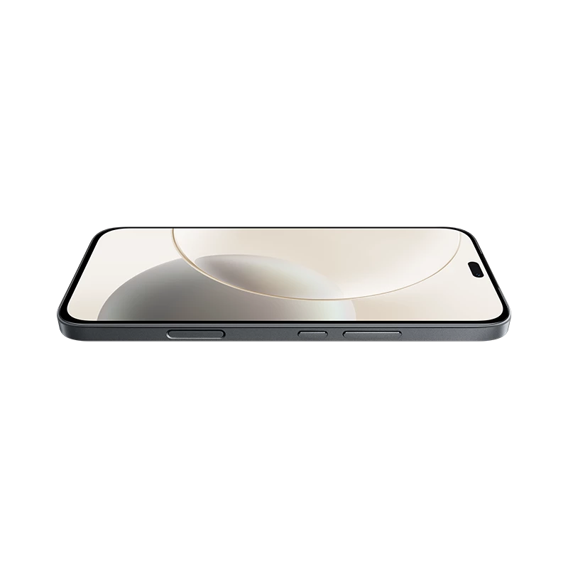 Honor 50 Lite 5G smartphone in velvet black displaying a beige screen with curved punch-hole camera notch, shown from an angled front perspective against a white background