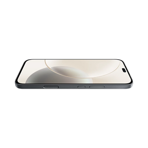 Honor 50 Lite 5G smartphone in velvet black displaying a beige screen with curved punch-hole camera notch, shown from an angled front perspective against a white background