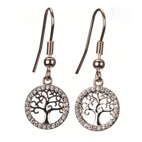 Newgrange Living Tree of Life Earrings - Rose Gold | 600061
