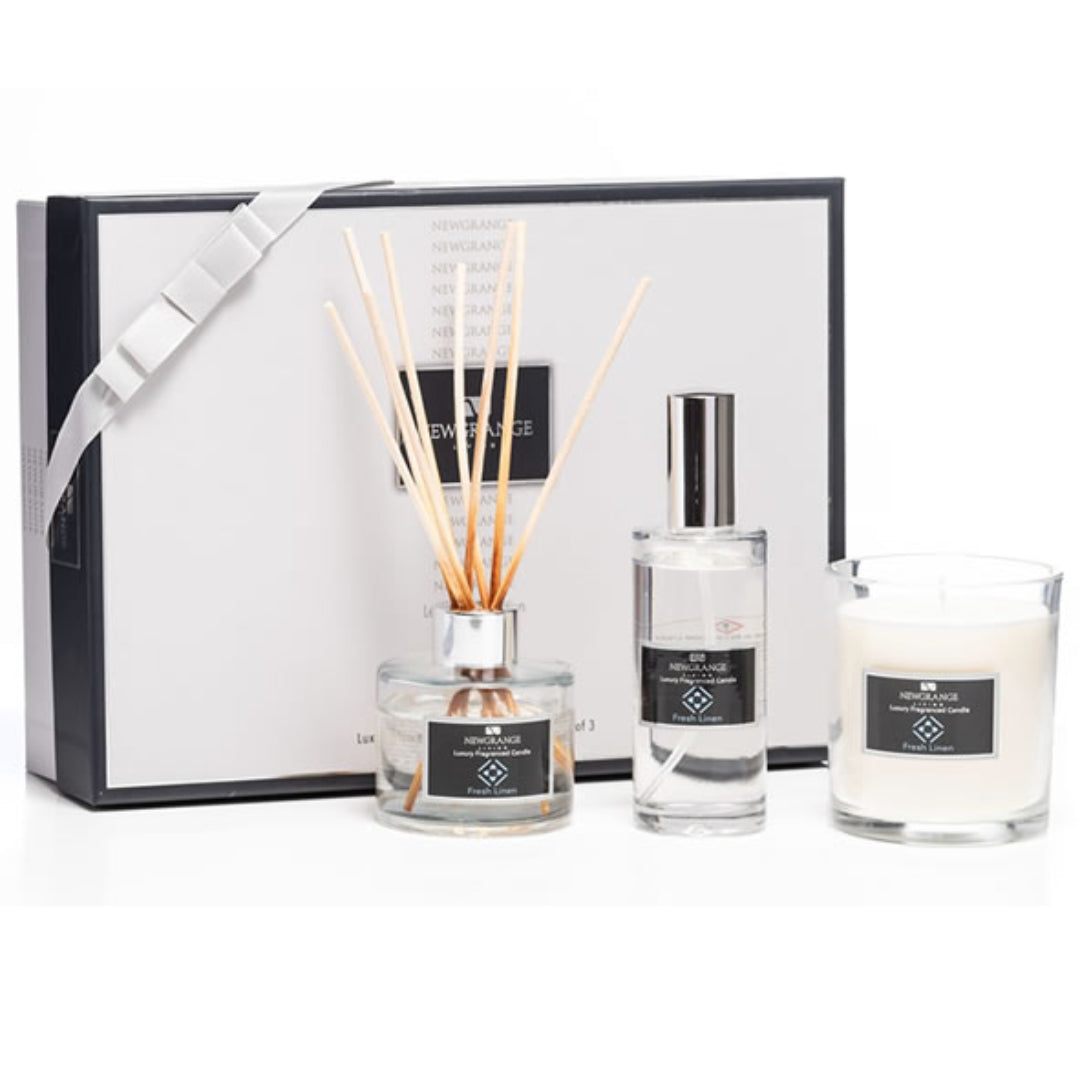 Newgrange Living Luxury Room Spray / Diffuser / Candle Set - Fresh Linen | 9129