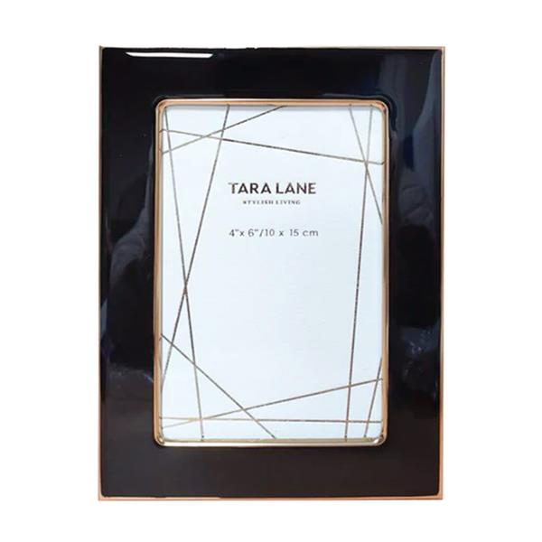 Tara Lane Ella Photo Frame 4 x 6 - Black / Gold | TL6365