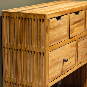 Tara Lane Bari 5 Drawer Console - Teak | TL6445