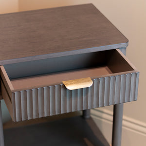 Tara Lane Harman 1 Drawer End Table - Dark Charcoal Grey | TL6607