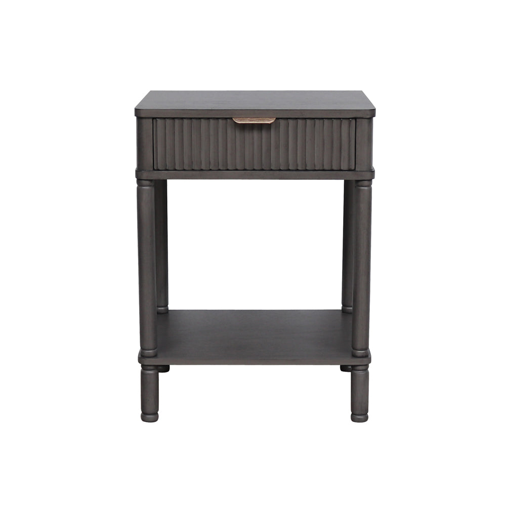 Tara Lane Harman 1 Drawer End Table - Dark Charcoal Grey | TL6607