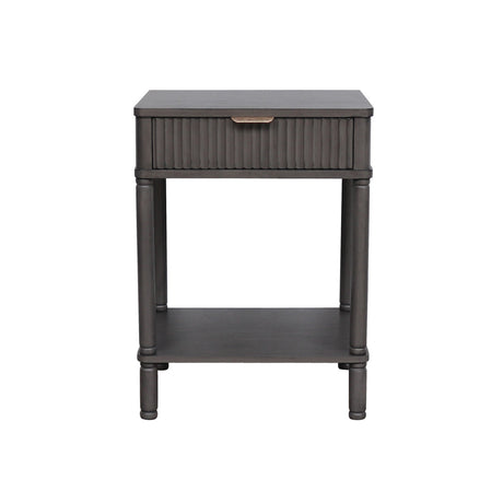 Tara Lane Harman 1 Drawer End Table - Dark Charcoal Grey | TL6607