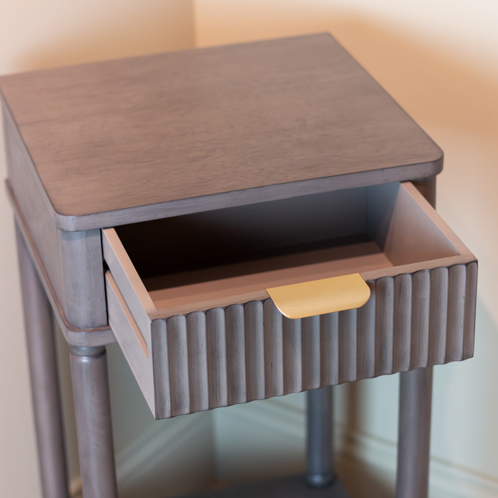 Tara Lane Harman 1 Drawer Accent Table - Dark Charcoal Grey | TL6608