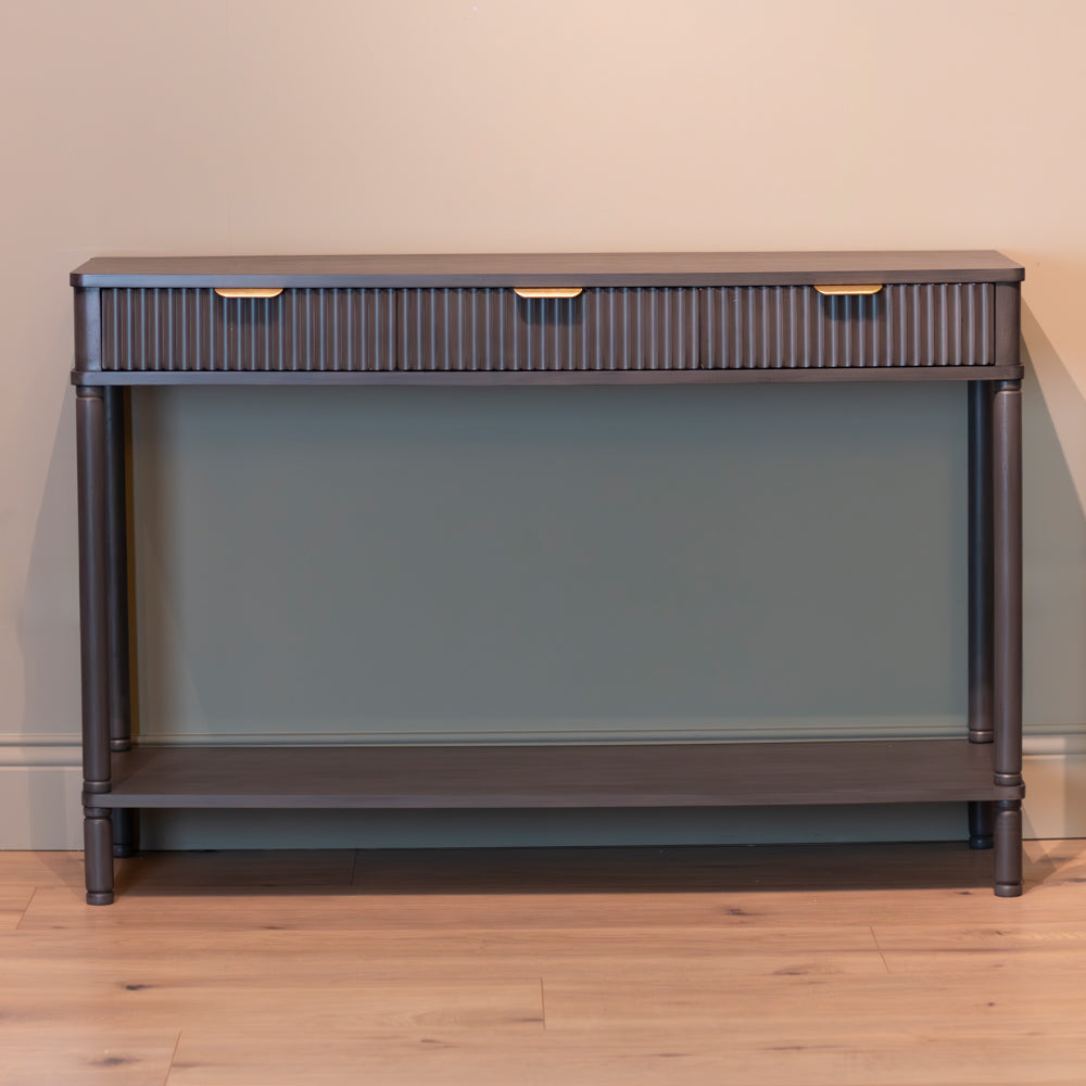 Tara Lane Harman 3 Drawer Console Table - Dark Charcoal Grey | TL6610