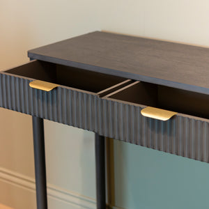 Tara Lane Harman 3 Drawer Console Table - Dark Charcoal Grey | TL6610
