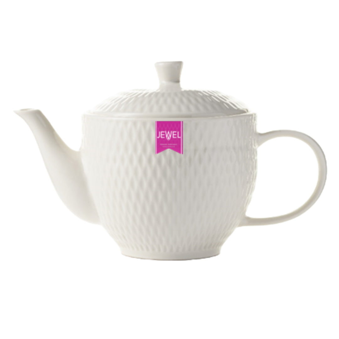 Jewel Ceramic Teapot 700ml - White | DE5020