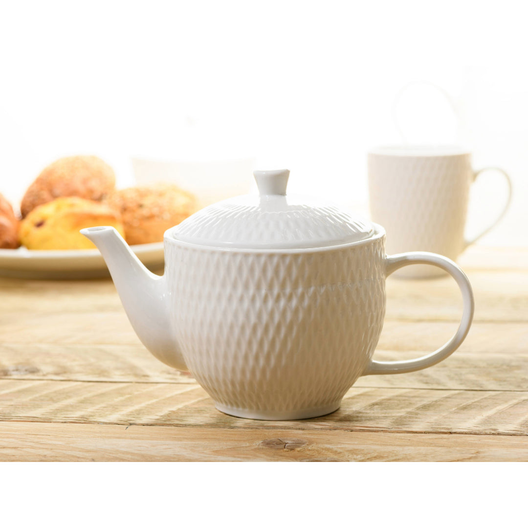 Jewel Ceramic Teapot 700ml - White | DE5020