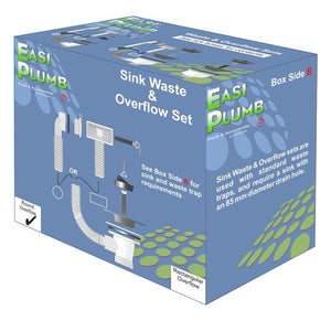 Easi Plumb 1 1/2" PVC Sink Wast Kit with Round Overflow | EPFSW2PC