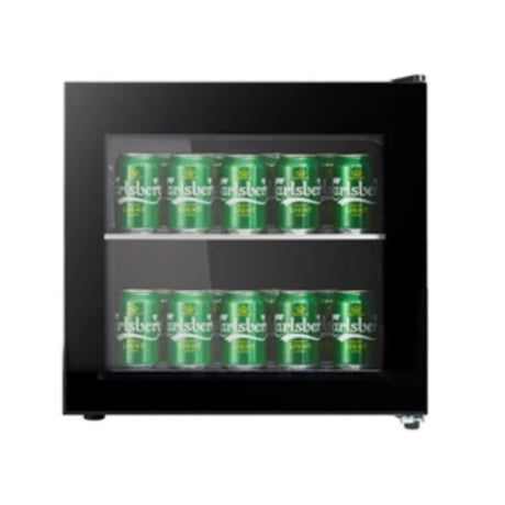 Powerpoint Beverage Drinks Cooler Fridge - Black | P446MDBC-E
